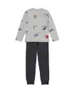 Bild 2 von Kinderpyjama Sport graumeliert