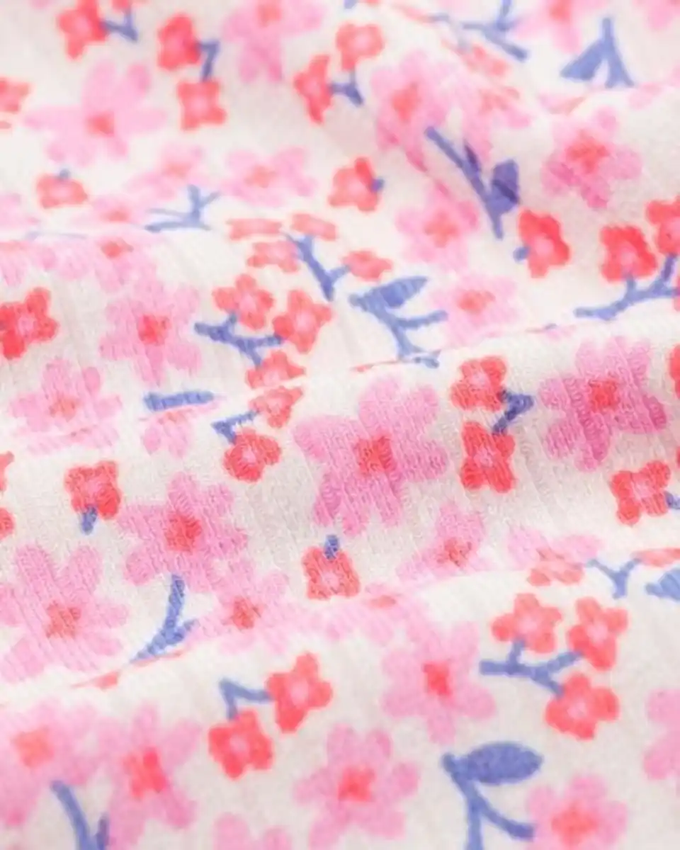 Bild 4 von Mitwachsender Baby-Strampler, LENZING™ ECOVERO™, gerippt, Blumen bunt