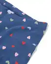 Bild 2 von Kinderpyjama gerippt mit Herzchen dunkelblau