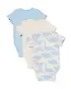 Bild 2 von Mitwachsende Baby-Strampler mit Tieren – 3 Stück blau