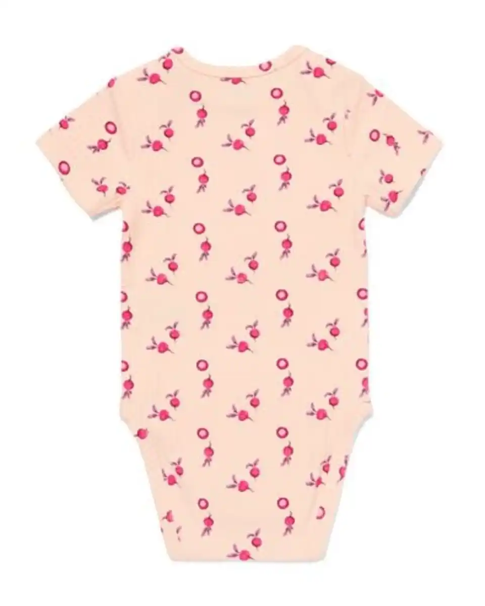 Bild 3 von Mitwachsender Baby-Strampler gerippt mit Radieschen pfirsich