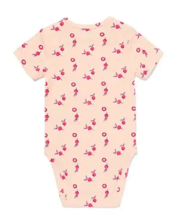 Bild 3 von Mitwachsender Baby-Strampler gerippt mit Radieschen pfirsich