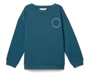 Kinder-Sweatshirt mit angerauter Innenseite, blaugrün
