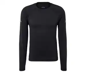 Langarm-Funktionsshirt, schwarz