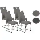 Bild 1 von Mid.you Schwingstuhl-Set, Grau, Metall, Textil, U-Form, 43x98x59 cm, mit Griff, Esszimmer, Stühle, Esszimmerstühle, Schwingstühle