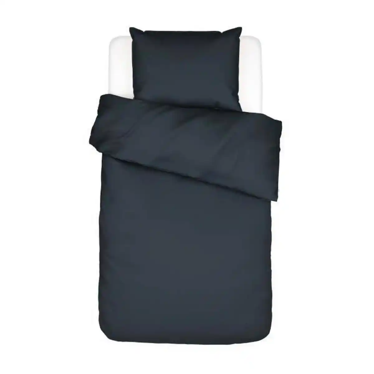 Bild 1 von Essenza Bettwäsche Minte, Dunkelblau, Textil, Uni, 135x200 cm, Oeko-Tex® Standard 100, Schlaftextilien, Bettwäsche, Bettwäsche, Satin-Bettwäsche