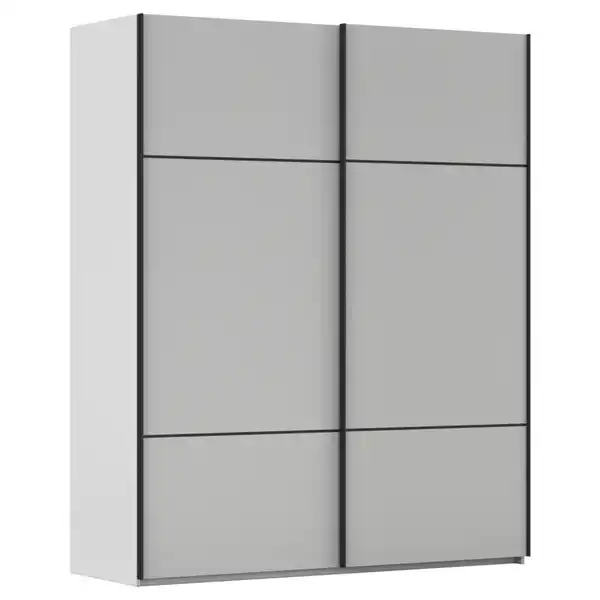 Bild 1 von Novel Schwebetürenschrank, Grau, Holzwerkstoff, 7 Fächer, 162x223x68 cm, Typenauswahl,  umfangreiches Zubehör erhältlich, in verschiedenen Größen und Holzdekoren erhältlich, Schlafzimmer, Klei