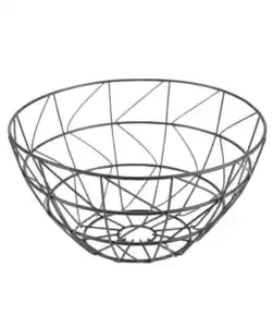 Obstschale mit hohem Rand, schwarz