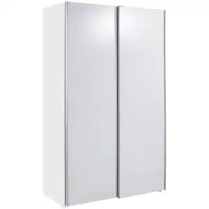 P & B Schwebetürenschrank, Weiß, Holzwerkstoff, 6 Fächer, 125x195.5x38 cm, Blauer Engel, BQ - Bündnis für Qualität, Made in Germany, Schlafzimmer, Kleiderschränke, Schwebetürenschränke