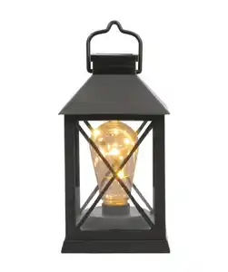 Solar-Laterne, schwarz