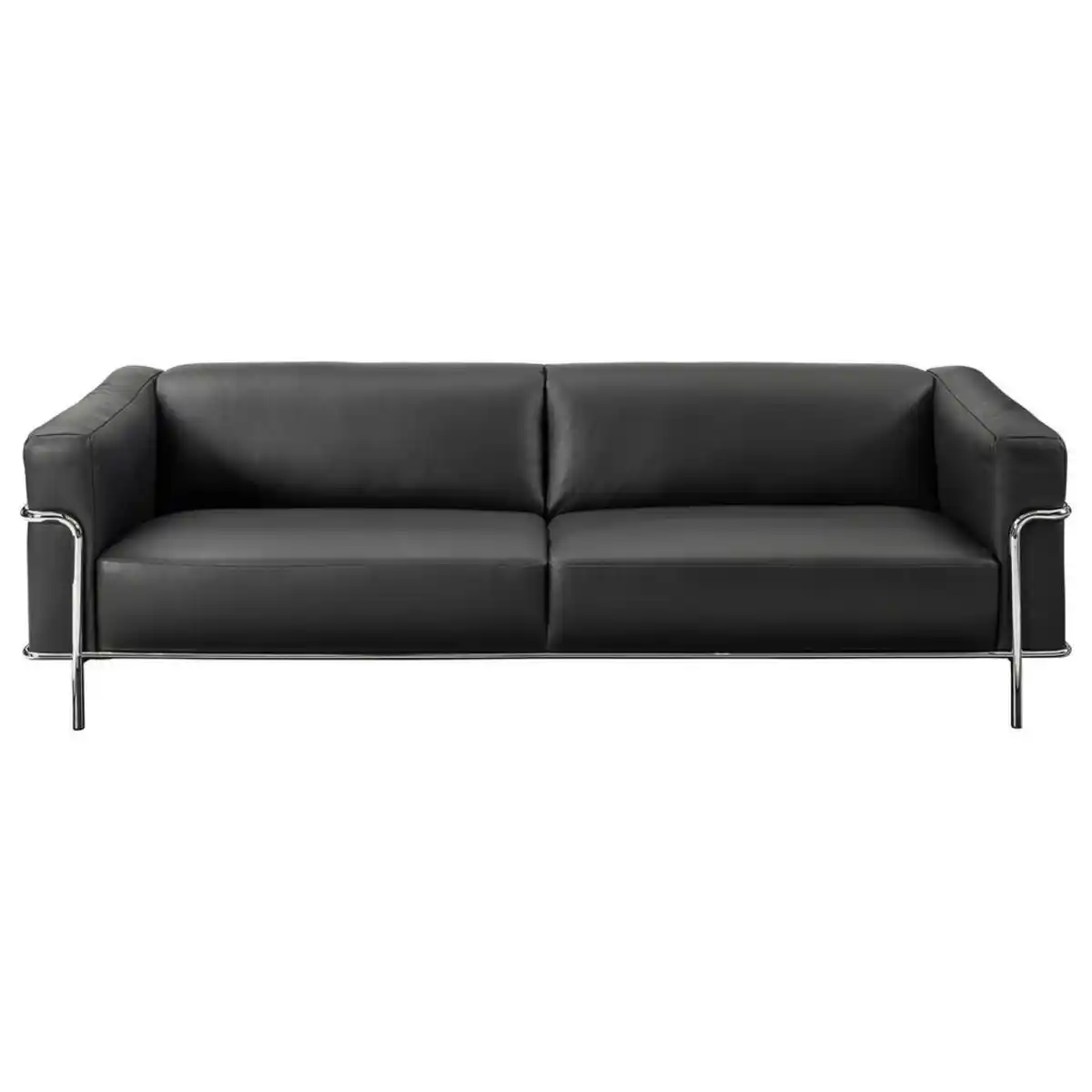 Bild 1 von Johann Jakob 3-Sitzer-Sofa Mandia, Schwarz, Leder, Echtleder, Rindleder, 236x67x96 cm, Goldenes M, Dgm, Fußauswahl, Lederauswahl, Stoffauswahl, Hocker erhältlich, Rücken echt, Wohnzimmer, Sofas &