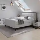 Bild 1 von Boxbett Marbella Hellgrau ca. 180x200 cm mit Topper, Hellgrau