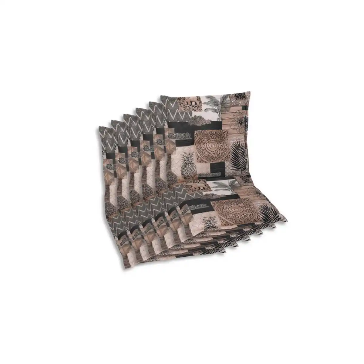 Bild 1 von Sesselauflagenset, Beige, Textil, 6-teilig, Federn, Füllung: Schaumstoff, Vlies, 50x7x100 cm, Oeko-Tex® Standard 100, pflegeleicht, hochwertige Qualität, langlebig, für den Außenbereich geeignet