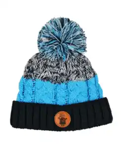 Mütze mit Bommel, aqua