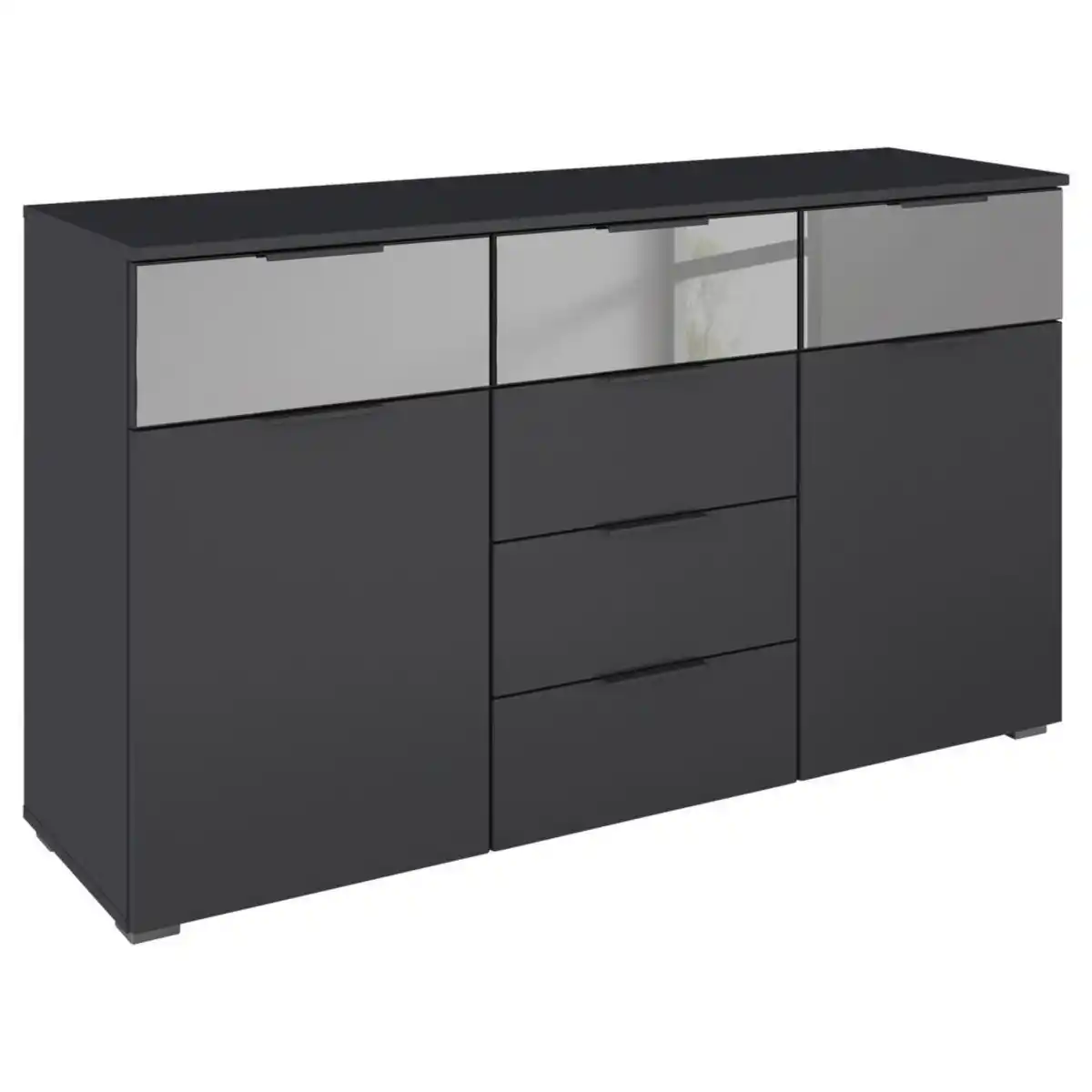 Bild 1 von Rauch Möbel Sideboard, Grau, Metall, 6 Schublade(n) Schubladen, 120x81x42 cm, Blauer Engel, BQ - Bündnis für Qualität, Made in Germany, Wohnzimmer, Kommoden & Sideboards, Sideboards
