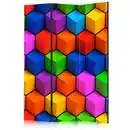 Bild 1 von artgeist Paravent, Mehrfarbig, Holz, Textil, Kiefer, massiv, Abstraktes, 135x172x3 cm, Motiv auf Vorder- und Rückseite, Wohnzimmer, Raumteiler & Paravents, Paravents