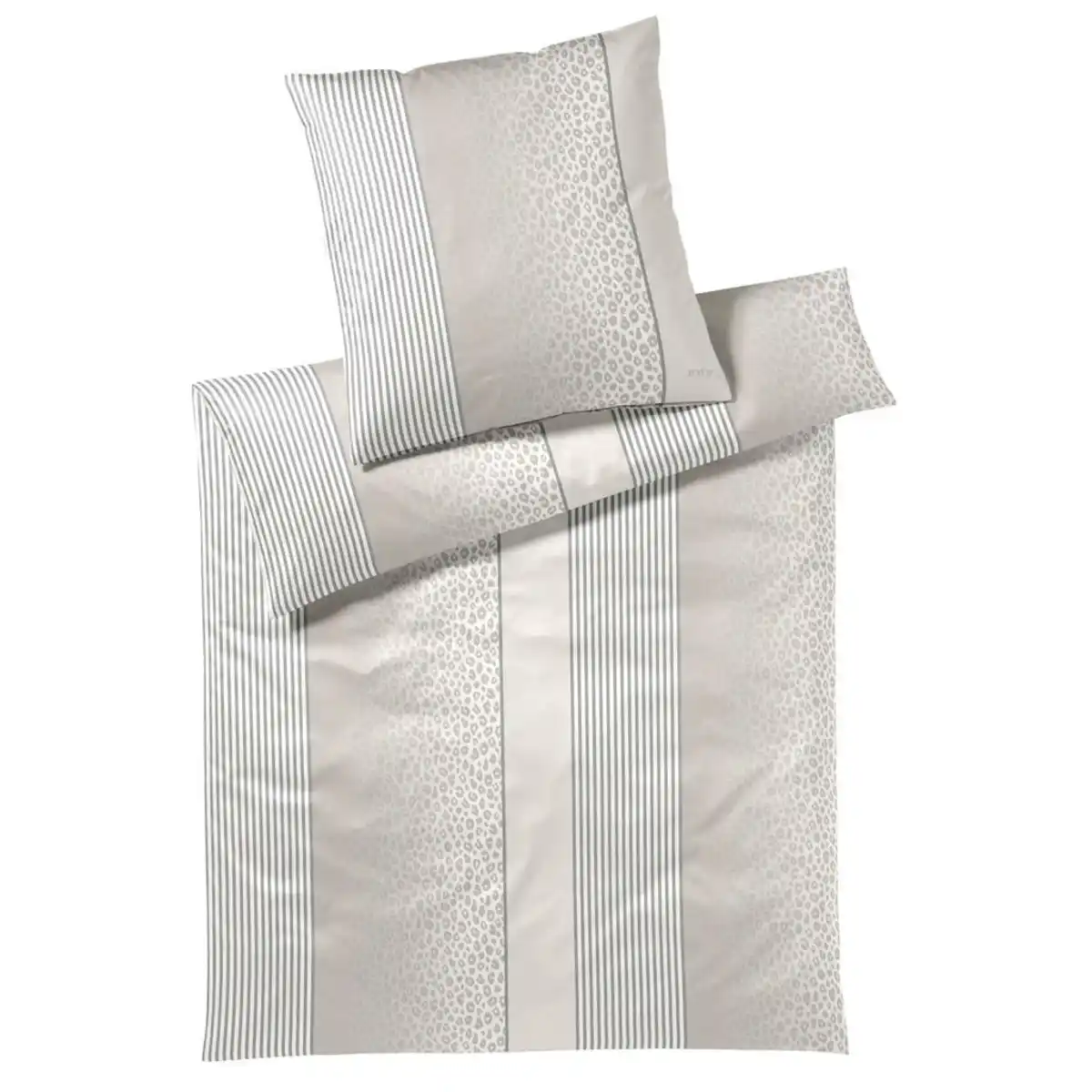 Bild 1 von Joop! Bettwäsche Joop! Leo, Creme, Textil, Graphik, 155x220 cm, Oeko-Tex® Standard 100, pflegeleicht, schadstoffgeprüft, weiche und anschmiegsame Oberfläche, edel glänzend, dicht gewebtes Garn,