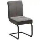 Bild 1 von Mid.you Schwingstuhl, Grau, Schwarz, Metall, Textil, U-Form, 49x91x60 cm, Esszimmer, Stühle, Esszimmerstühle, Schwingstühle