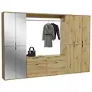 Bild 1 von Mid.you Garderobe, Glas, Holzwerkstoff, 4-teilig, 2 Schublade(n) Schubladen, 273x193x34 cm, FSC Mix, Garderobe, Garderoben-Sets & Serien, Garderoben-Sets