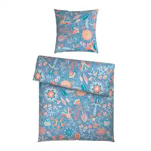 Bettwäsche Mia Pastellblau ca. 135x200cm, Pastellblau