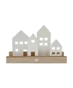 Deko-Aufsteller Häuser, weiß
