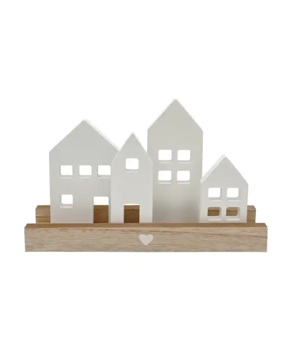Bild 1 von Deko-Aufsteller Häuser, weiß