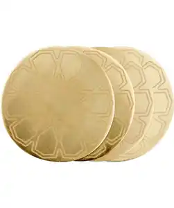 Untersetzer aus Metall, gold