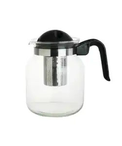 Teekanne aus Glas, schwarz