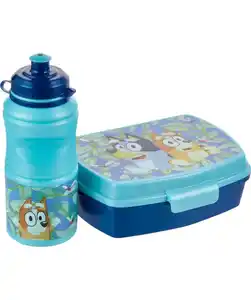 Bluey Lizenz Brotdose + Trinkflasche, blau