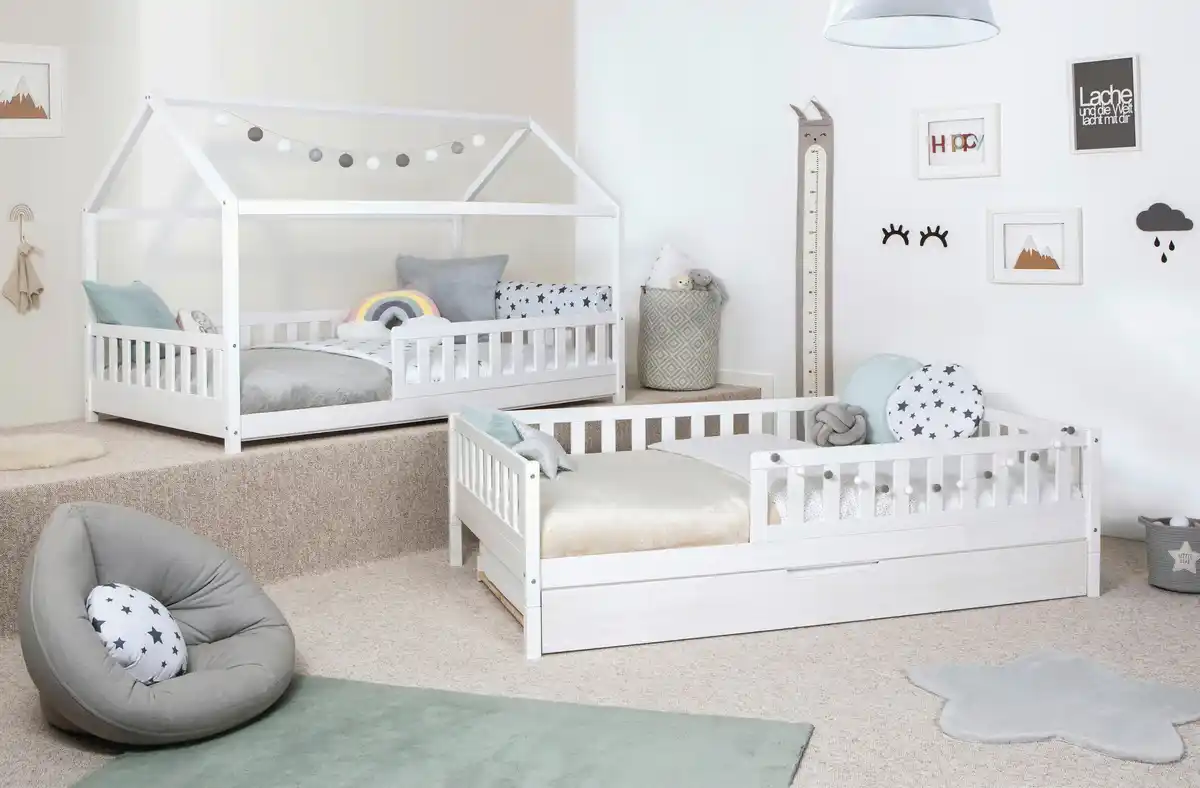 Bild 1 von Ausziehbett Holz Duo ca. 140x200 cm Kiefer Weiß, Weiß