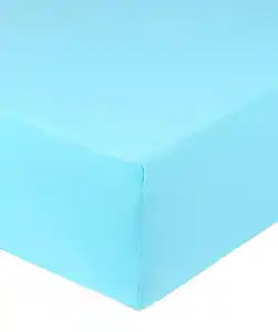 Helles Polycotton-Spannbettlaken, hellblau