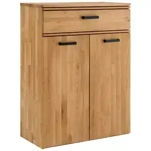 Kommode, Eiche, Holz, Wildeiche, massiv, vollmassiv, Hartholz,massiv, Hartholz, 2 Fächer, 1 Schubladen, 80x89x39 cm, erweiterbar, Typenauswahl, Beimöbel erhältlich, stehend, Wohnzimmer, Kommoden &