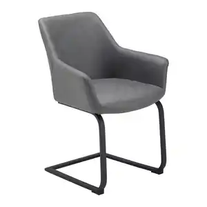 Schwingstuhl Pria Dunkelgrau Mikrofaser Gepolstert, Dunkelgrau