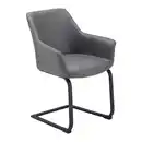 Bild 1 von Schwingstuhl Pria Dunkelgrau Mikrofaser Gepolstert, Dunkelgrau