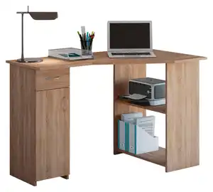 Eckschreibtisch Linzia Eichefarben ca. 118x76x77cm, Eichefarben