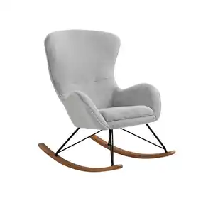 Livetastic Schaukelstuhl, Eiche, Hellgrau, Textil, Eiche, 70x102x94 cm, Schaukelfunktion, Wohnzimmer, Sessel, Schaukelstühle