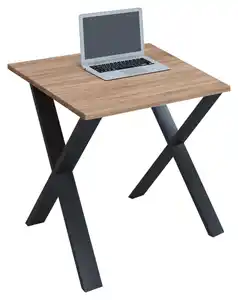 Schreibtisch Lona Sonoma Eiche, Schwarz, Sonoma Eiche