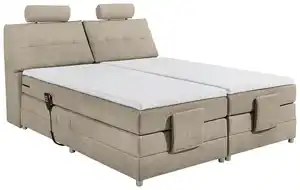 Boxspringbett Palermo elektrisch 180x200cm Sandfarb., Sandfarben