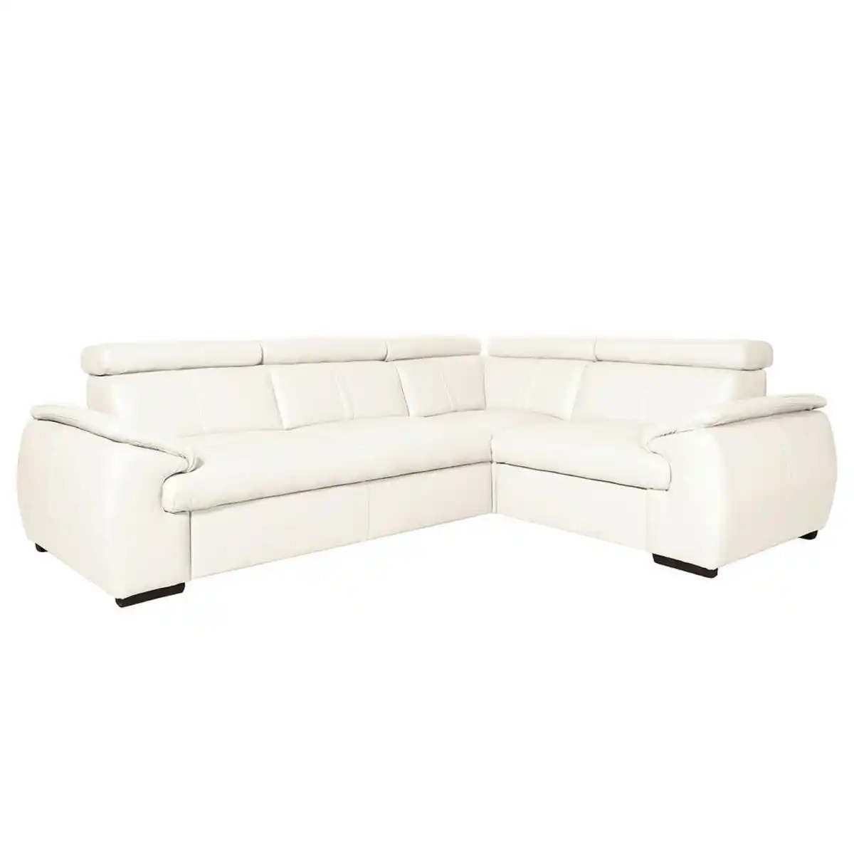 Bild 1 von Livetastic Ecksofa, Weiß, Leder, Echtleder, Rindleder, Buche, 4-Sitzer, L-Form, 265x193 cm, Made in EU, Lederauswahl, seitenverkehrt erhältlich, Rücken echt, Wohnzimmer, Sofas & Couches, Wohnlands