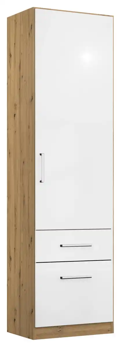 Bild 1 von Drehtürenschrank Berlin Weiß Hochglanz, Eiche Artisan, Eiche Artisan, Weiß Hochglanz