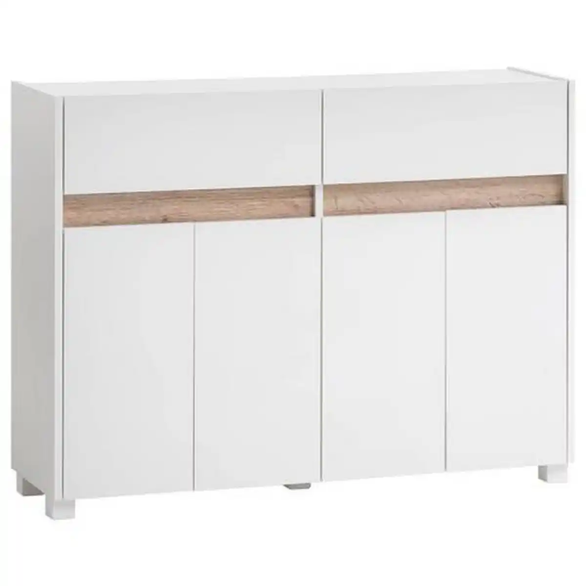 Bild 1 von Mid.you Kommode, Weiß, Holzwerkstoff, 2 Fächer, 2 Schublade(n) Schubladen, 112.2x84.8x33 cm, Beimöbel erhältlich, stehend, in verschiedenen Holzdekoren erhältlich, Wohnzimmer, Kommoden & Sideboa