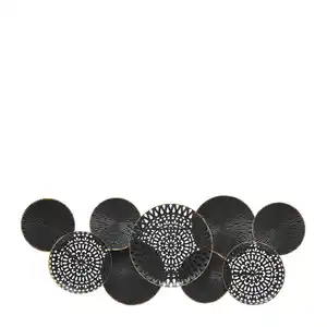 Ambia Home Wanddeko, Schwarz, Gold, Metall, 7x54x134 cm, Dekoration, Skulpturen & Dekoobjekte, Wanddeko