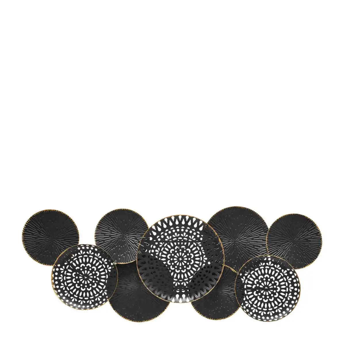 Bild 1 von Ambia Home Wanddeko, Schwarz, Gold, Metall, 7x54x134 cm, Dekoration, Skulpturen & Dekoobjekte, Wanddeko