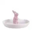 Bild 1 von Keramikteller Hase, weiß/rosa