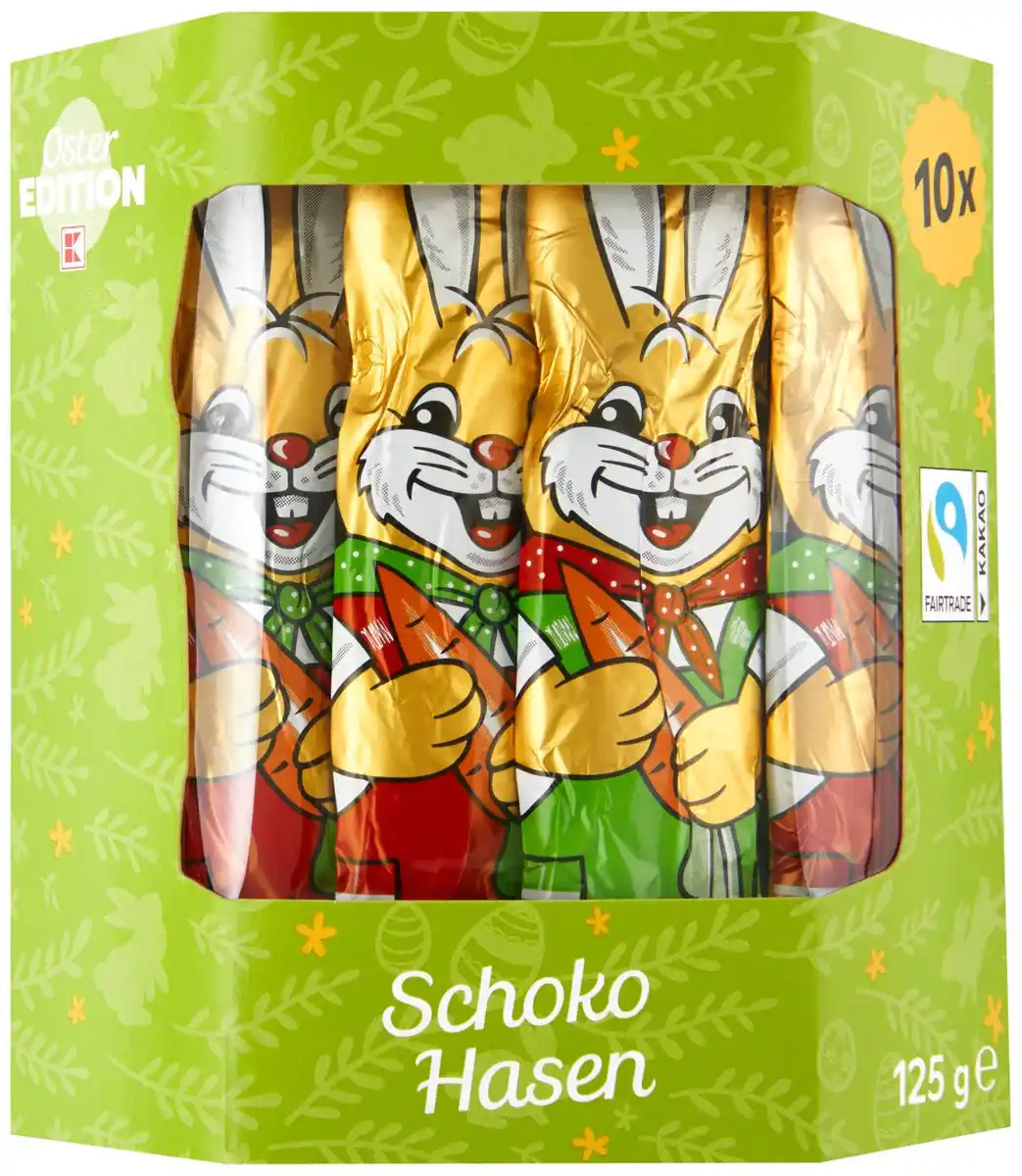 Bild 1 von K-OSTER EDITION Schoko-Hasen, 10 St. = 125-g-Packg.