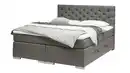 Bild 1 von Boxspringbett 180 x 200 cm Bettkasten Stoffbezug grau - EVORA