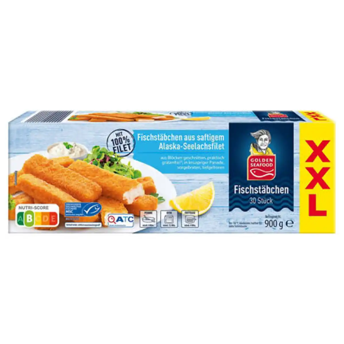 Bild 1 von GOLDEN SEAFOOD Fischstäbchen XXL 900 g