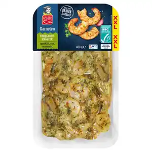 GOLDEN SEAFOOD Garnelen Sortiment XXL, Knoblauch-Kräuter, 400 g