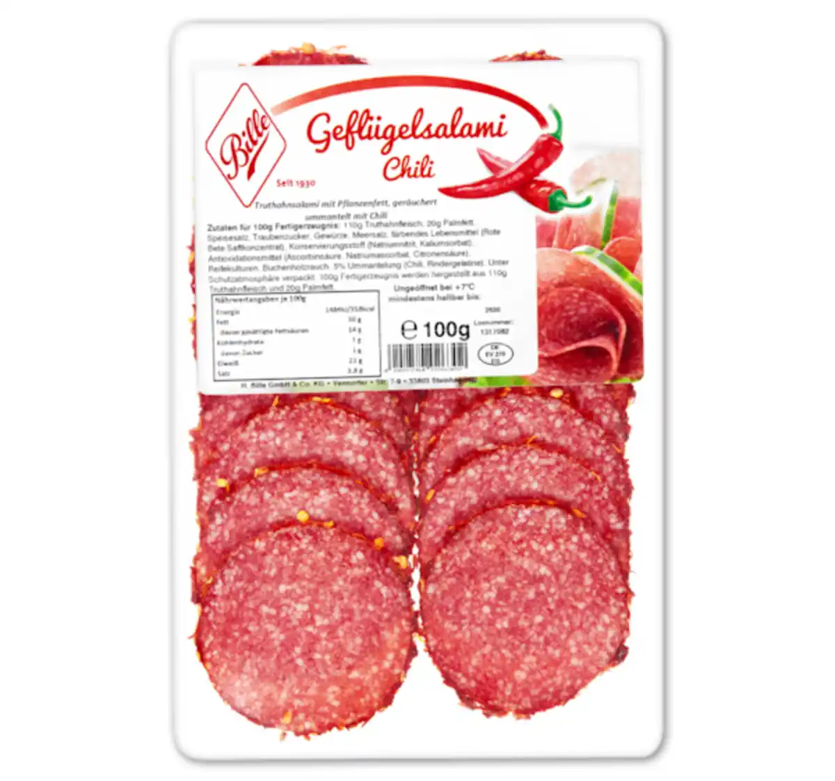Bild 1 von BILLE Geflügel­salami*