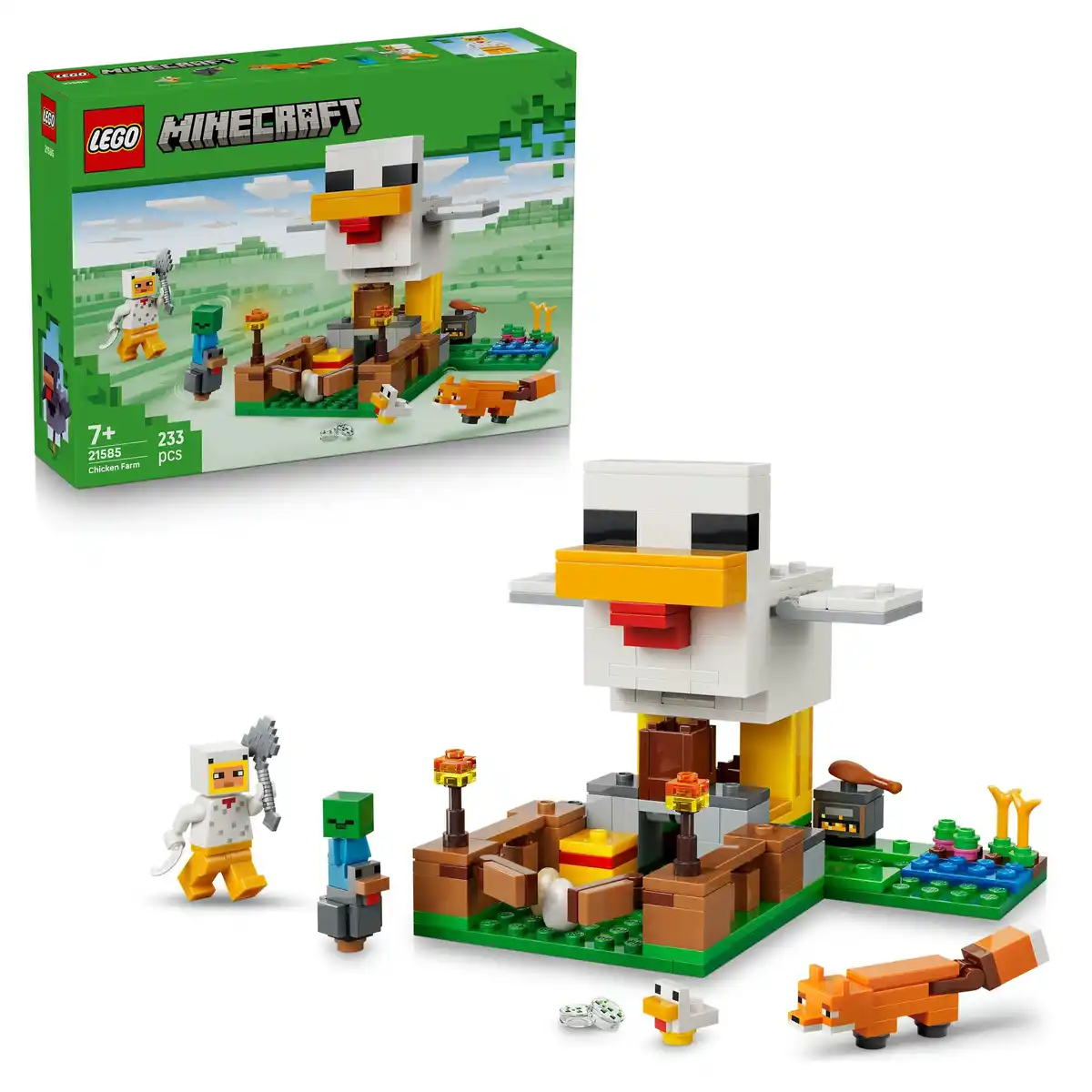 Bild 1 von LEGO Minecraft 21585 Hühnerfarm, Kinder Spielzeug mit Tierfiguren, 1 Stk